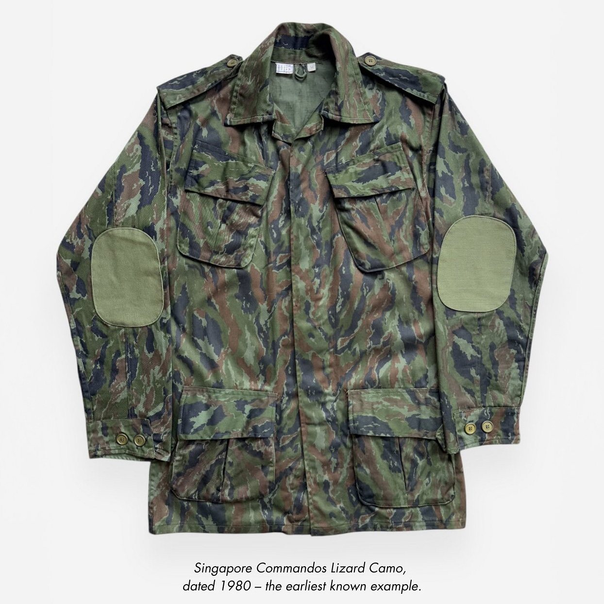 Singapore Vertical Lizard “Watermelon” Camouflage Shirt