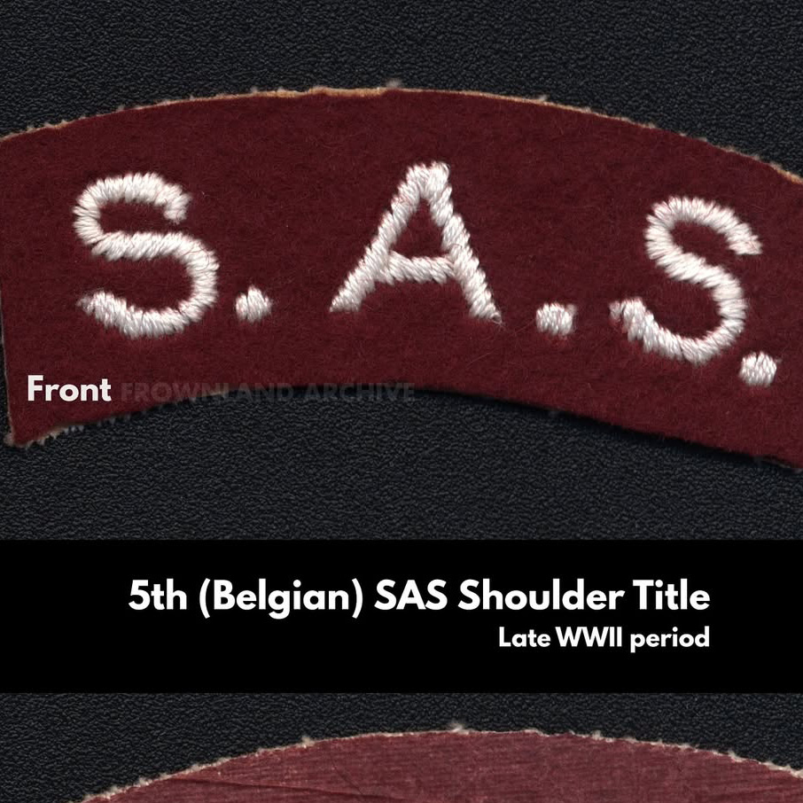 Late WWII 5th (Belgian) SAS Shoulder&nbsp;Title
