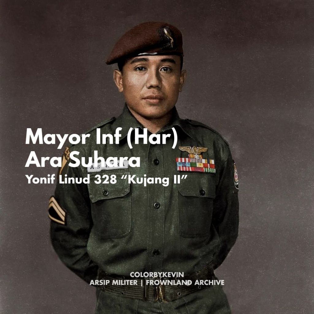Portrait of Mayor Inf Ara Suhara – Yonif Linud 328/Dirgahayu “Kujang II” (Colorized by&nbsp;colorbykevin)