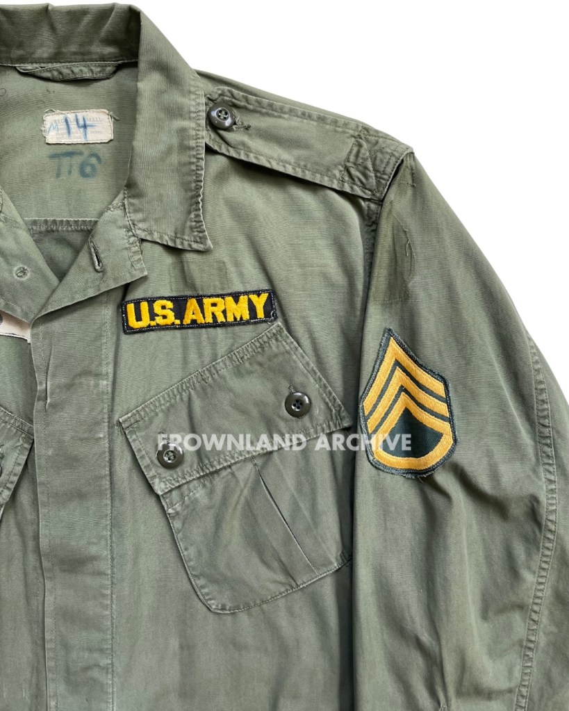 irst pattern tropical combat coat / jungle jacket belonged to James Edward Hughes (born October 15, 1933), who enlisted in the U.S. Armed Forces from his hometown of Lynchburg, Virginia. Over 14 years of service, Hughes attained the rank of Staff Sergeant (E-6). He was assigned to Detachment A-502, 5th Special Forces Group (Airborne), operating under III Corps, Mike Force, 1st Special Forces.  His primary MOS was 05B4S – Radio Operator. Hughes began his tour in Vietnam on 18 June 1964. He was KIA on 13 March 1966, killed in action while engaging enemy forces during Operation Silver City, approximately five miles north of Camp A-312, Xom Cat, Long Khanh Province, South Vietnam. This coat originates from the late Craig Pickrall collection (USMF co-founder). All information sourced from kanemono (USMF) and Tom Ross — Major, U.S. Army Special Forces (Ret.), author of Privileges of War.