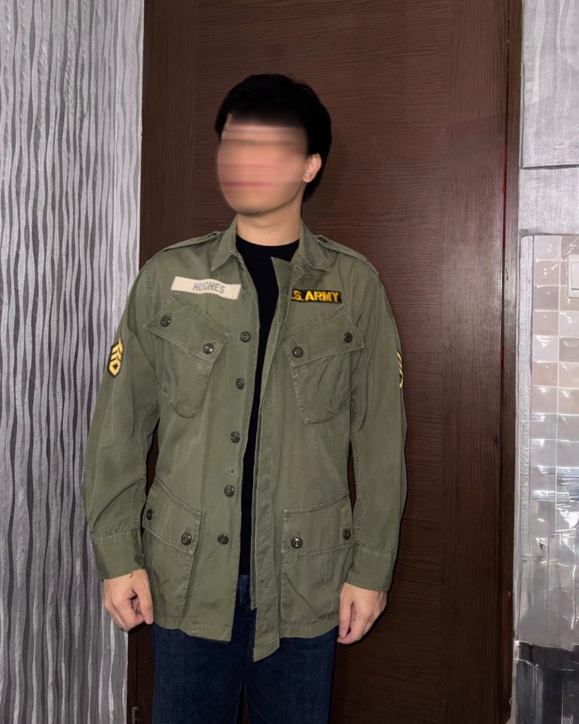 irst pattern tropical combat coat / jungle jacket belonged to James Edward Hughes (born October 15, 1933), who enlisted in the U.S. Armed Forces from his hometown of Lynchburg, Virginia. Over 14 years of service, Hughes attained the rank of Staff Sergeant (E-6). He was assigned to Detachment A-502, 5th Special Forces Group (Airborne), operating under III Corps, Mike Force, 1st Special Forces.  His primary MOS was 05B4S – Radio Operator. Hughes began his tour in Vietnam on 18 June 1964. He was KIA on 13 March 1966, killed in action while engaging enemy forces during Operation Silver City, approximately five miles north of Camp A-312, Xom Cat, Long Khanh Province, South Vietnam. This coat originates from the late Craig Pickrall collection (USMF co-founder). All information sourced from kanemono (USMF) and Tom Ross — Major, U.S. Army Special Forces (Ret.), author of Privileges of War.