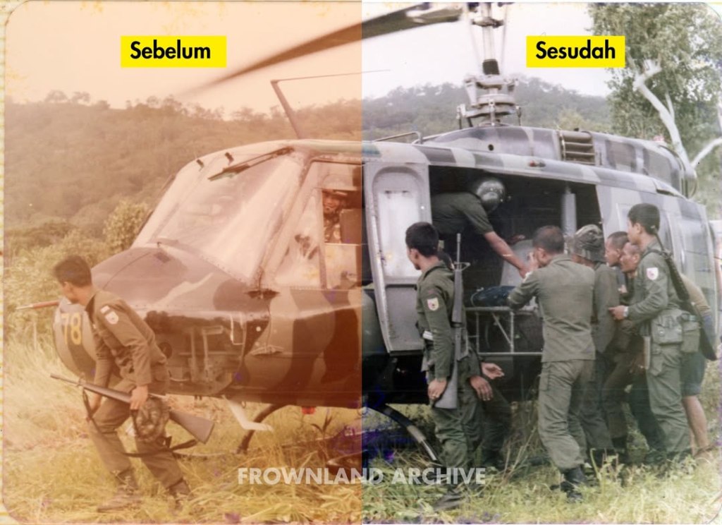 Sebelum dan sesudah discan dan restorasi. Dari pengalaman saya pribadi sudah scan> 70 album foto, saya belajar bahwa:

Banyak foto justru rusak karena DISIMPAN terlalu lama.

Mulai dari lengket dengan plastik album, pemudaran, hingga yang extreme seperti dimakan rayap, hilang atau terkena air. Di era sekarang, menyelamatkan memori artinya juga mengarsipkannya dengan baik dan untuk tujuan jangka panjang