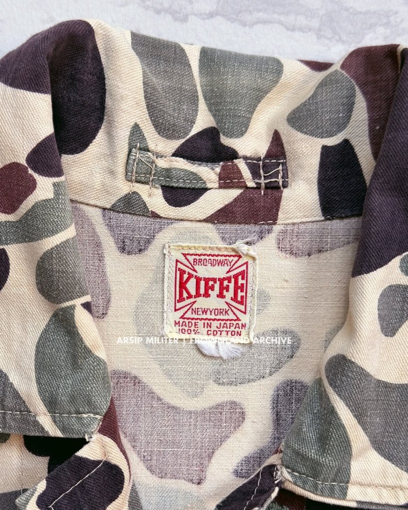 “BEO-GAM” Duck Hunter camouflage by KIFFE, a New York-based brand, made in Japan during the 1960s. Interestingly, this fabric was also used by the Counterinsurgency Support Office (CISO) for early patrol caps. Based in Okinawa, CISO played a key role in supplying specialized clothing and field equipment to Special Forces personnel operating in Vietnam during the Vietnam War. The second pic shows Captain Gerald Austin Brown from MACV Advisory Team 33.
