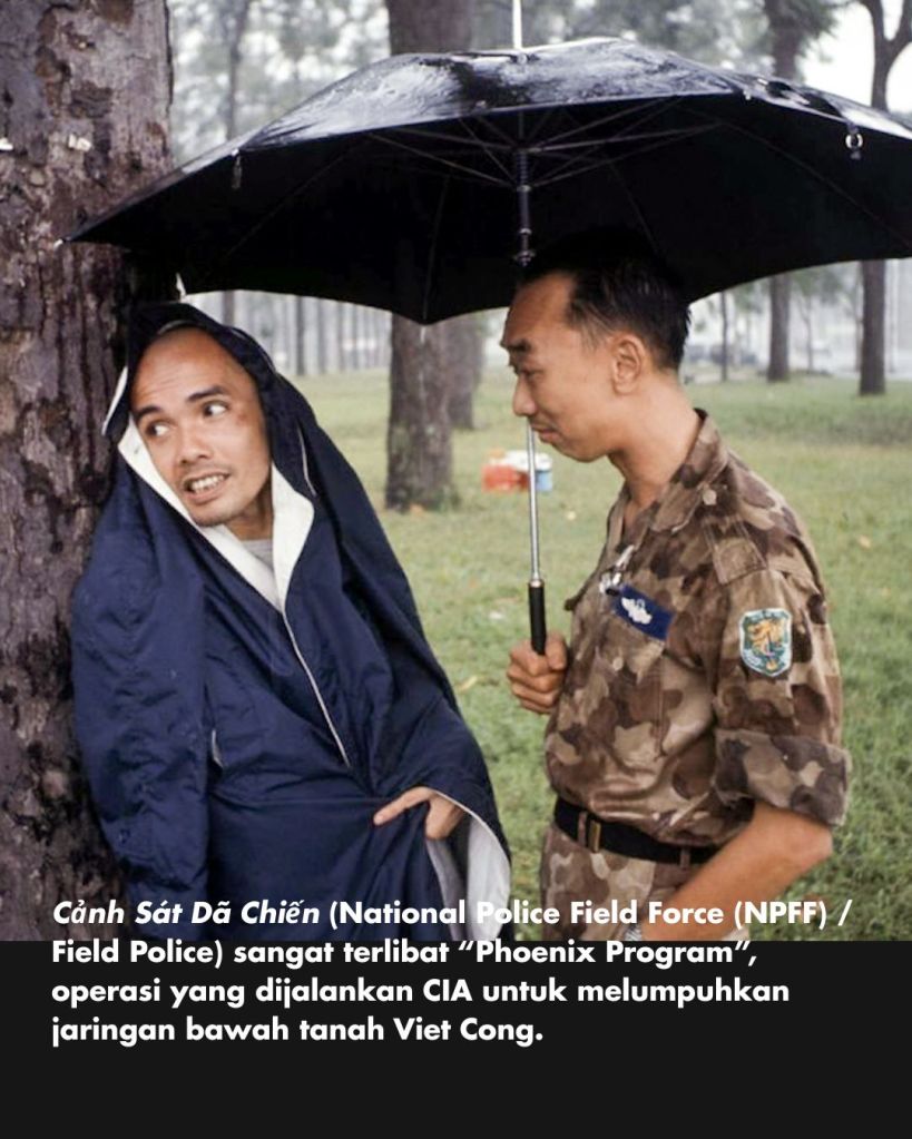 Indonesia's Brimob Menpor and South Vietnam's Cảnh Sát Dã Chiến (CSDC) are two notable examples. Although established under different governments and circumstances, both organizations reflected a similar concept: a police force capable of operating in a combat environment rather than performing routine policing duties. The CSDC, for example, evolved into a paramilitary elite branch of the Republic of Vietnam National Police and routinely conducted counterinsurgency operations alongside the ARVN and U.S. advisors.