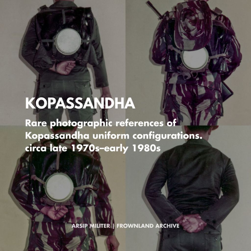 KOPASSANDHA uniform references: circa late 1970s – early&nbsp;1980s.