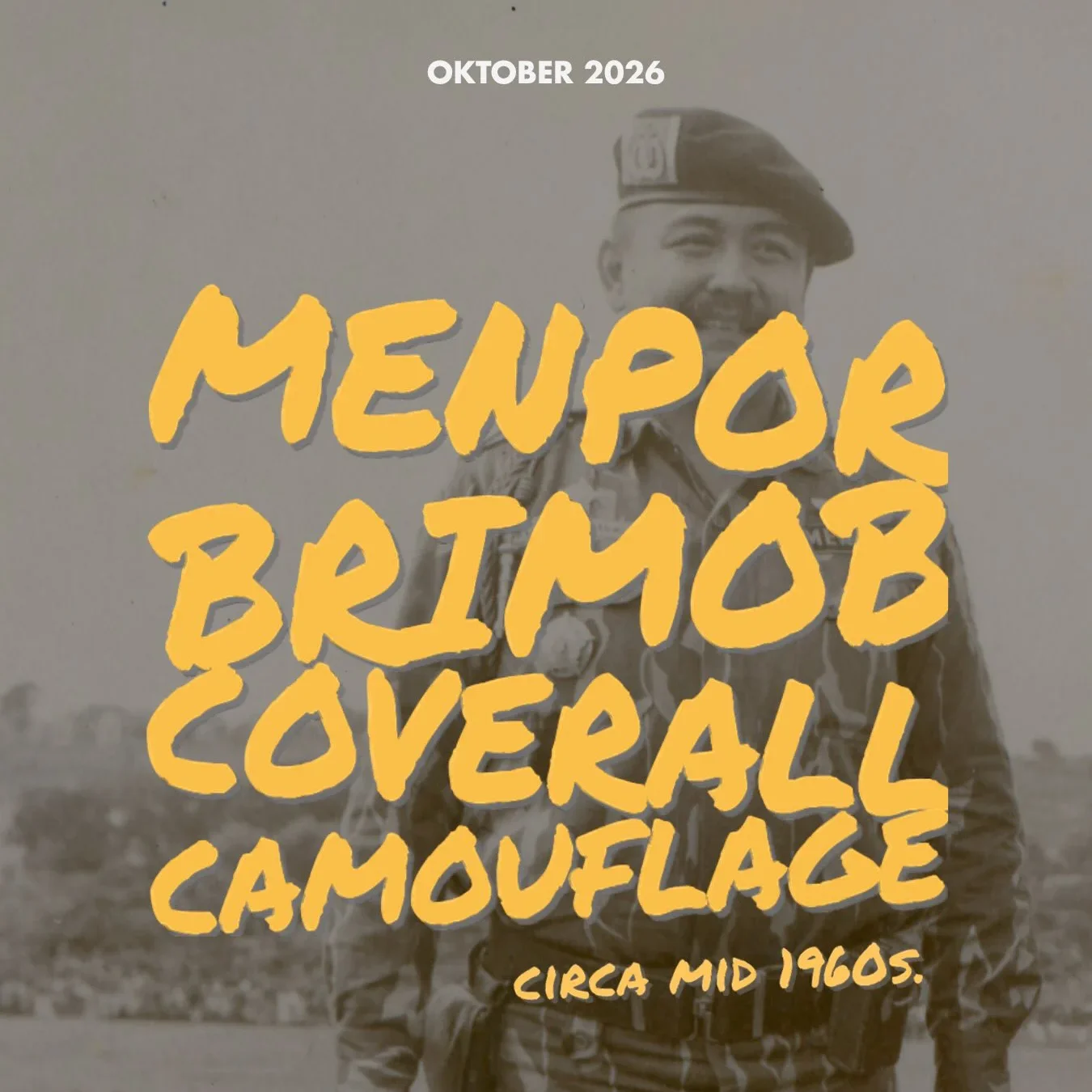 Menpor (Resimen Pelopor) Brimob Coverall Camouflage Circa 1960s